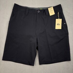 Quiksilver Amphibian Board Shorts Mens 33x20 Black Walkshorts For Water NWT